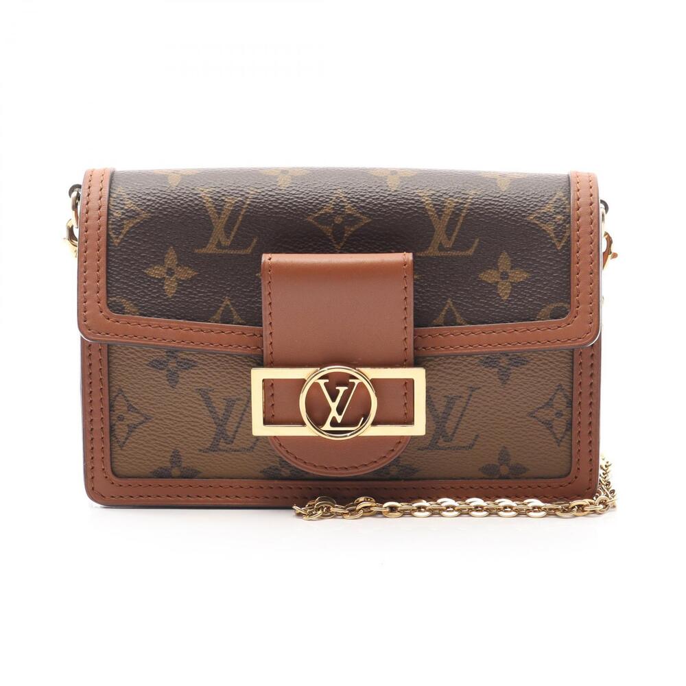 Louis Vuitton Portefeuille Dauphine Shoulder Bag Reverse Brown Beige
